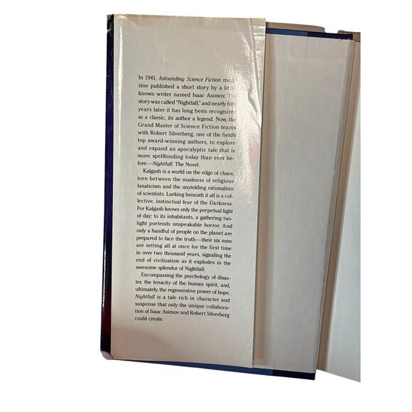 Nightfall by Isaac Asimov & Robert Silverberg 1990 Hardcover w/ Dust Jacket - Picture 5 of 8